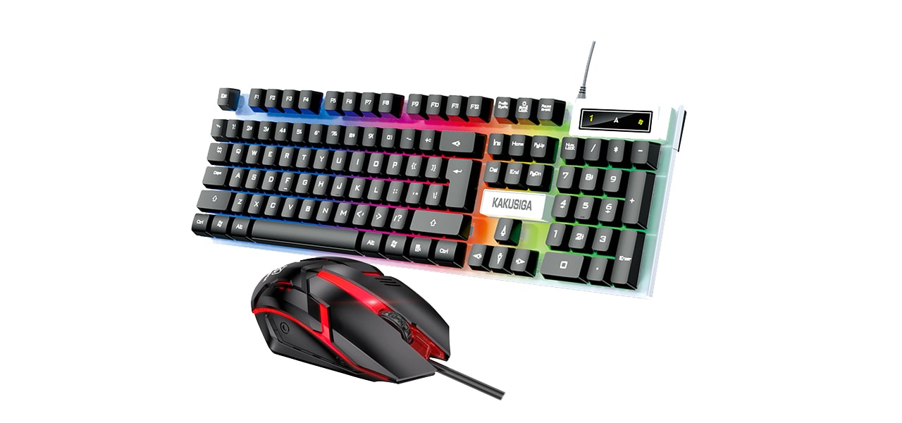 ست موس و کیبورد گیمینگ RGB هفت رنگ کاکوسیگا Kakusiga KSC-734